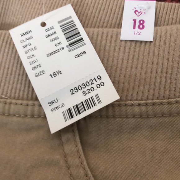 Khaki girls 18 1/2 Justice skinny jeans - Picture 4 of 5